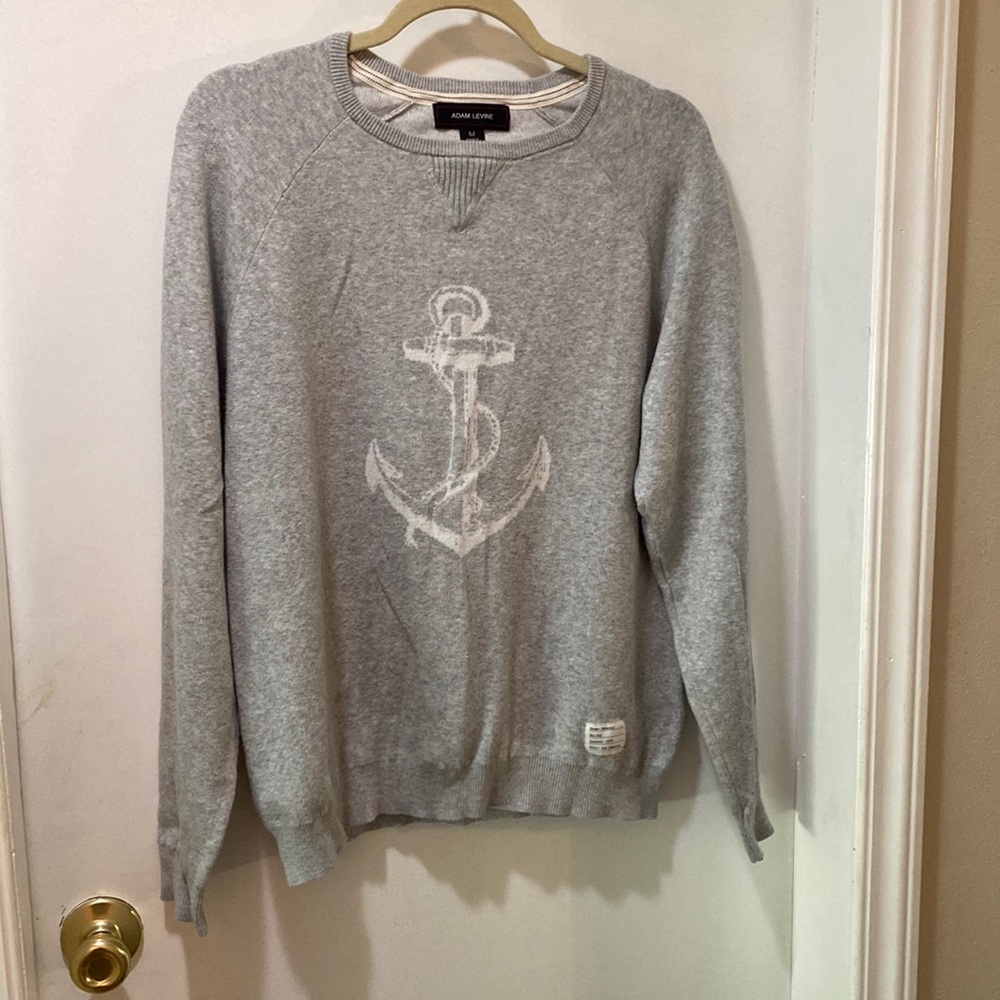 Adam Levine Grey Sweater with Anchor size M
